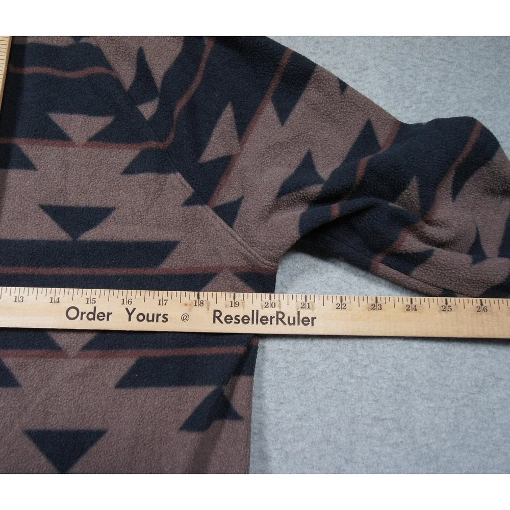 The North Face Sweater Mens Medium Fleece Hoodie Pullover Geometric Print Adult